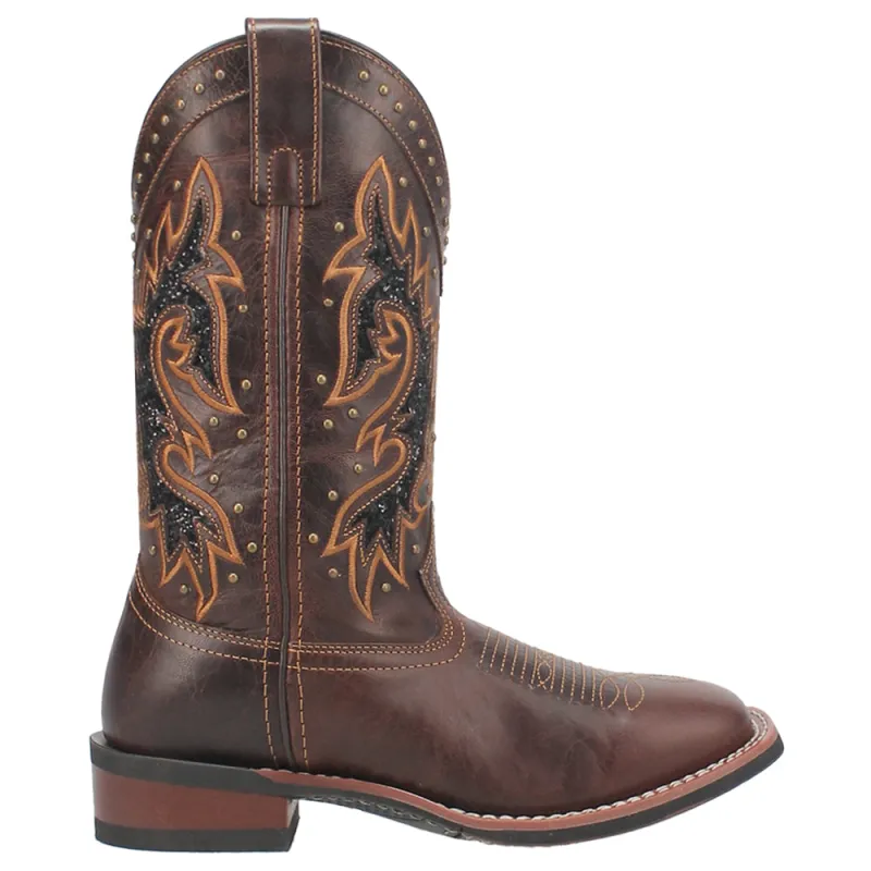 Lockhart Studded Embroidered Square Toe Cowboy Boots sold by Shoebacca