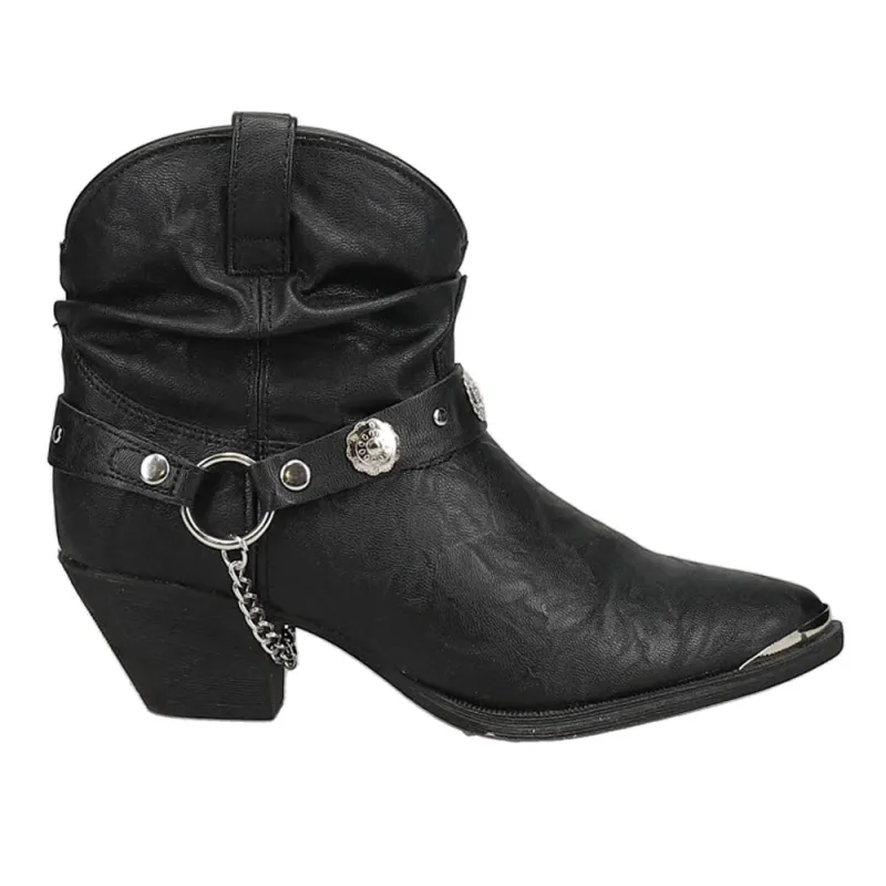 Fiona Pointed Toe Pull On Cowboy Booties sold by Shoebacca