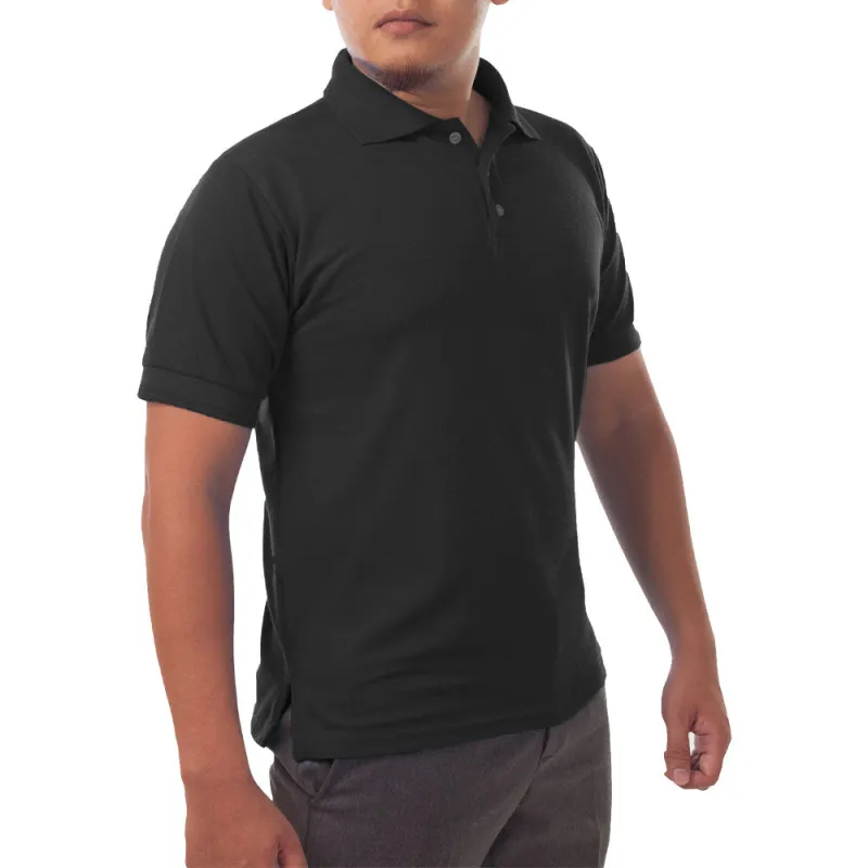 Solid Jersey Short Sleeve Polo Shirt sold by Shoebacca