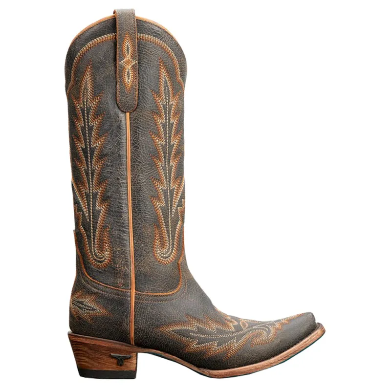 Lexington Embroidered Snip Toe Boot made by Shoebacca