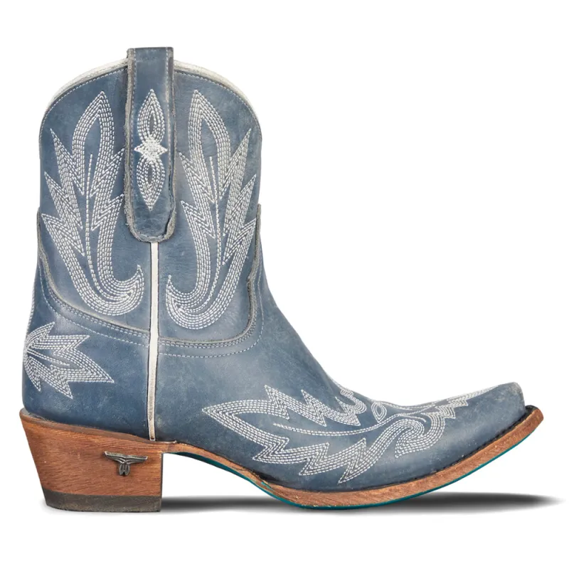 Lexington Embroidered Snip Toe Cowboy Bootie sold by Shoebacca