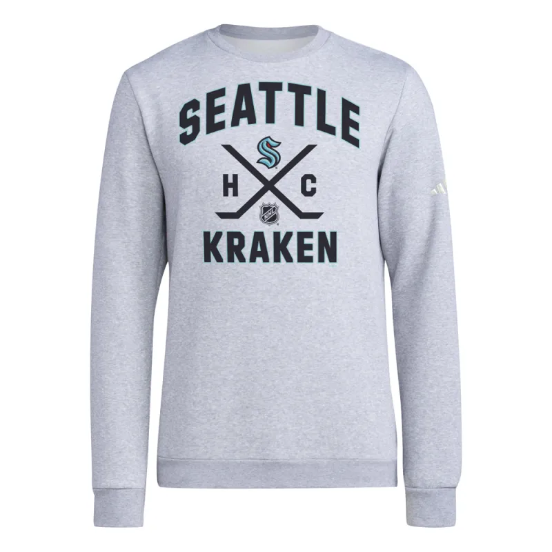 Ice Hockey Seattle Kraken Fleece Crew Neck Sweatshirt sold by Shoebacca