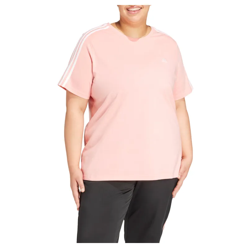 Essentials Slim 3-Stripes Crew Neck Short Sleeve T-Shirt (Plus Size) sold by Shoebacca