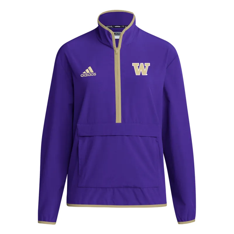 Washington Huskies Quarter Zip Jacket made by Adidas