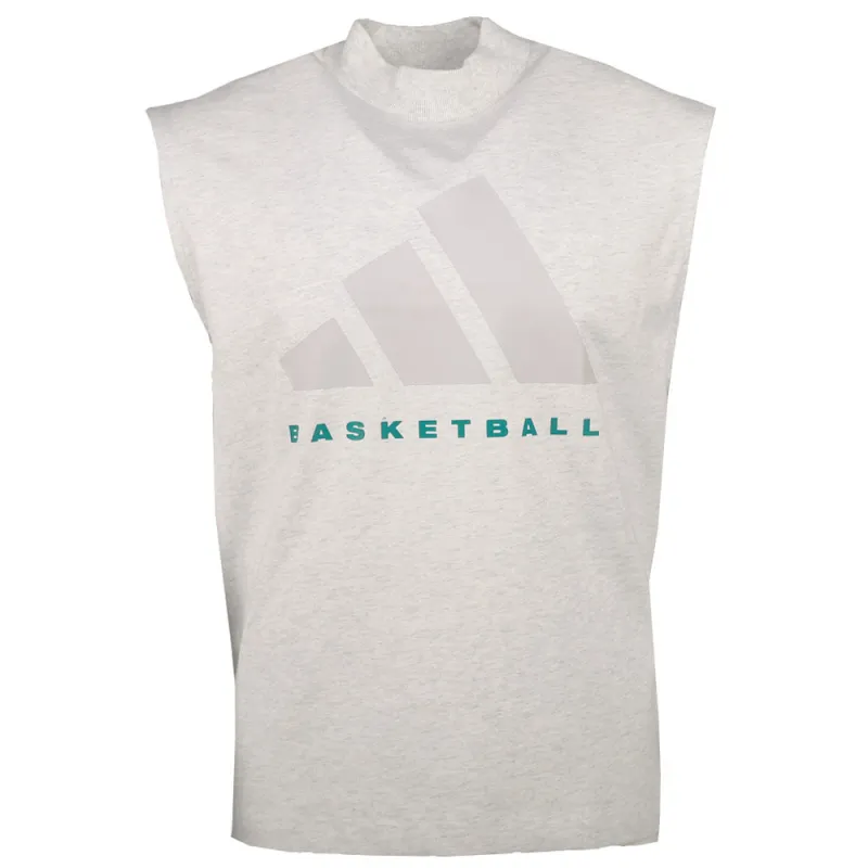 Adi Basketball Mock Neck Sleeveless T-Shirt made by Adidas