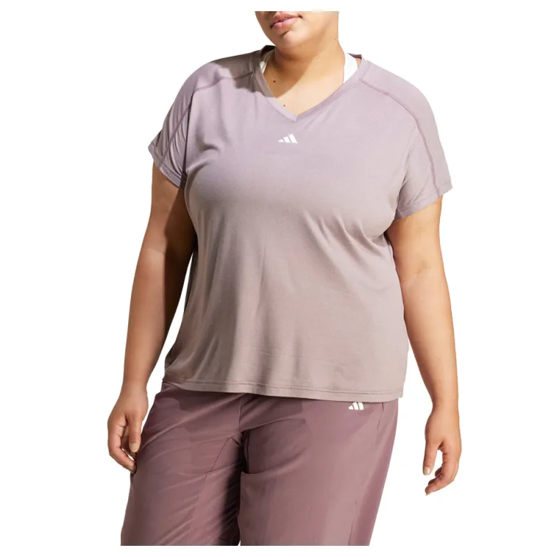Aeroready Train Essentials V-Neck Short Sleeve Athletic T-Shirt (Plus Size) sold by Shoebacca