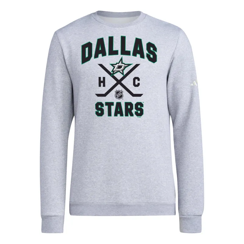 Ice Hockey Dallas Stars Fleece Crew Neck Sweatshirt made by Adidas
