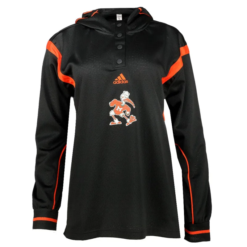 Hooded Long Sleeve Button Up Shirt made by Adidas