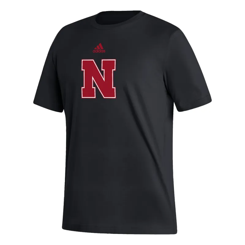 Nebraska Cornhuskers Crew Neck Short Sleeve Athletic T-Shirt made by Adidas