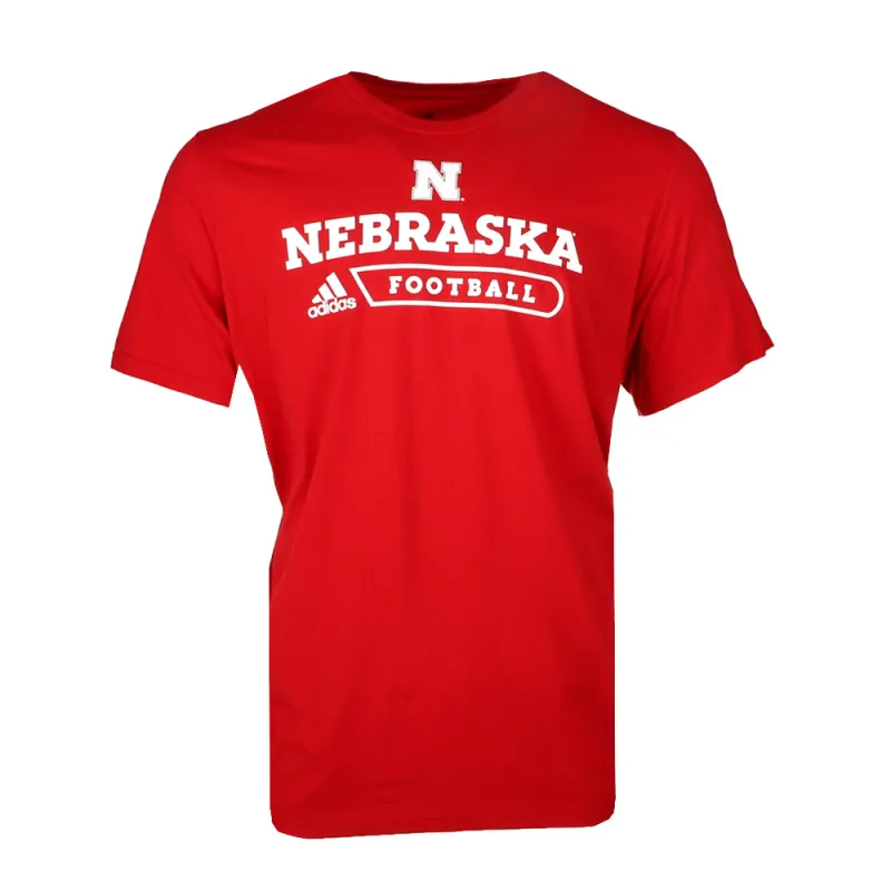 Nebraska Cornhuskers Amplifier Graphic Crew Neck Short Sleeve T-Shirt made by Adidas