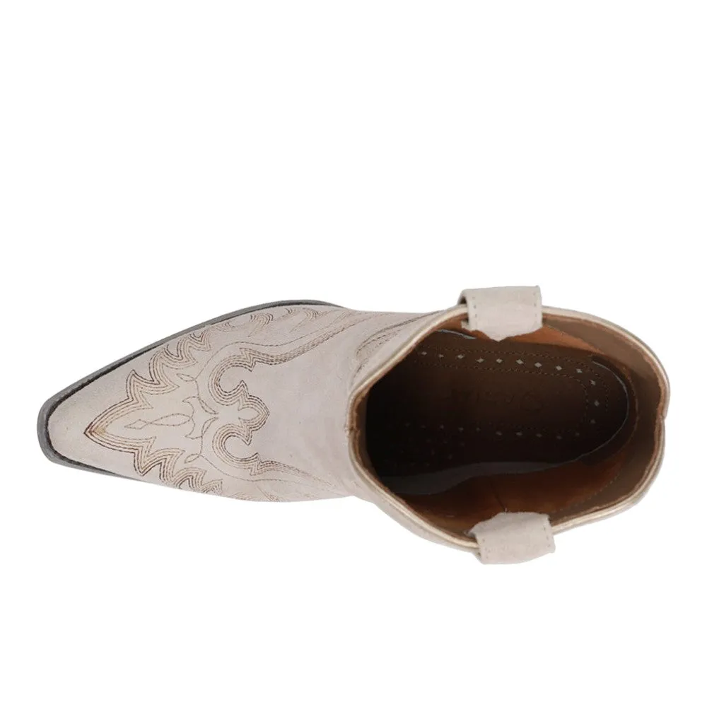 Chandler Embroidered Pointed Toe Pull On Cowboy Booties sold by Shoebacca product image thumbnail 4