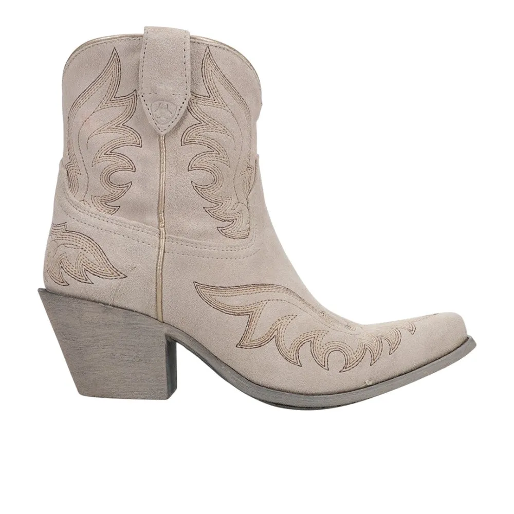 Chandler Embroidered Pointed Toe Pull On Cowboy Booties sold by Shoebacca