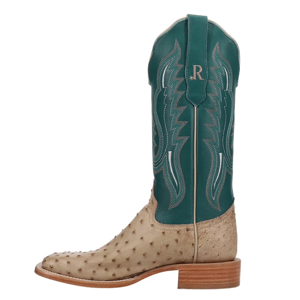 Full Quill Ostrich Embroidered Square Toe Cowboy Boots sold by Shoebacca product image thumbnail 3