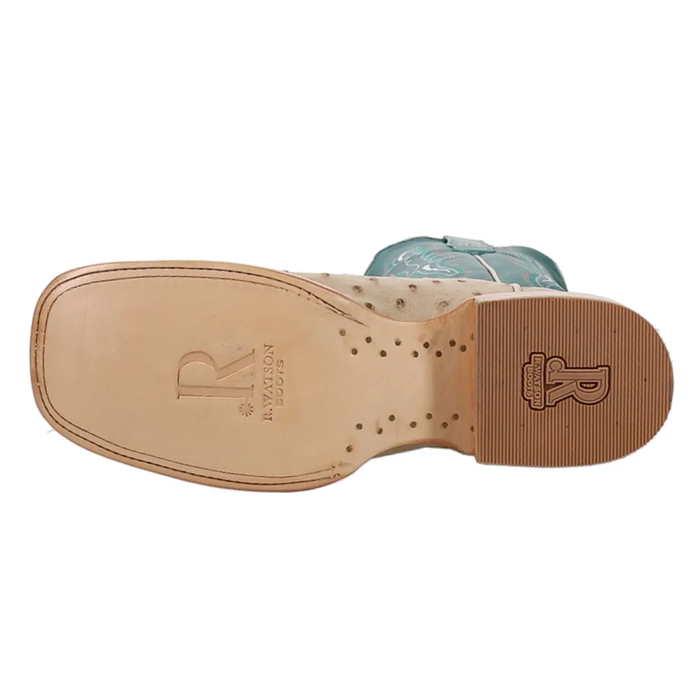 Full Quill Ostrich Embroidered Square Toe Cowboy Boots sold by Shoebacca product image thumbnail 5