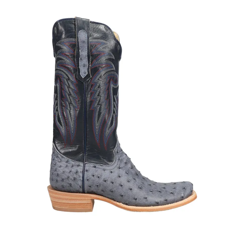 Full Quill Ostrich Embroidered Square Toe Cowboy Boots sold by Shoebacca