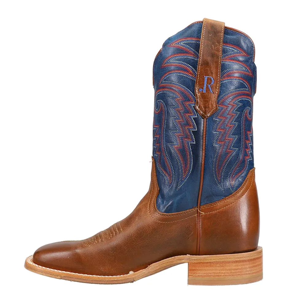 Electric Blue Embroidered Wide Square Toe Cowboy Boots sold by Shoebacca product image thumbnail 3