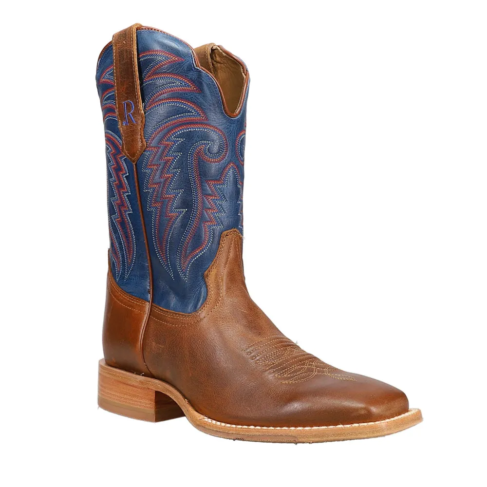 Electric Blue Embroidered Wide Square Toe Cowboy Boots sold by Shoebacca product image thumbnail 2