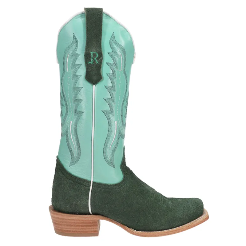 Rough Out Embroidered Narrow Square Toe Cowboy Boots sold by Shoebacca