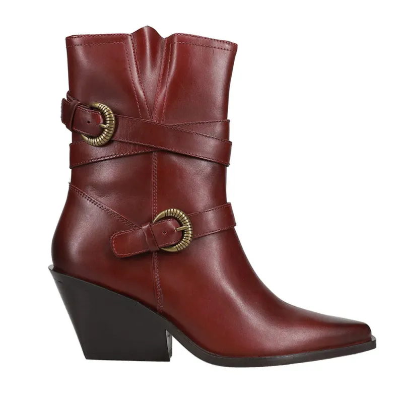 Speak Up Pointed Toe Zippered Cowboy Boots sold by Shoebacca