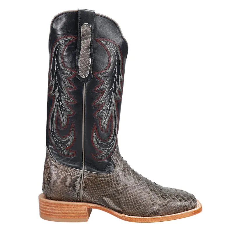 Back Cut Python Embroidered Square Toe Cowboy Boots sold by Shoebacca