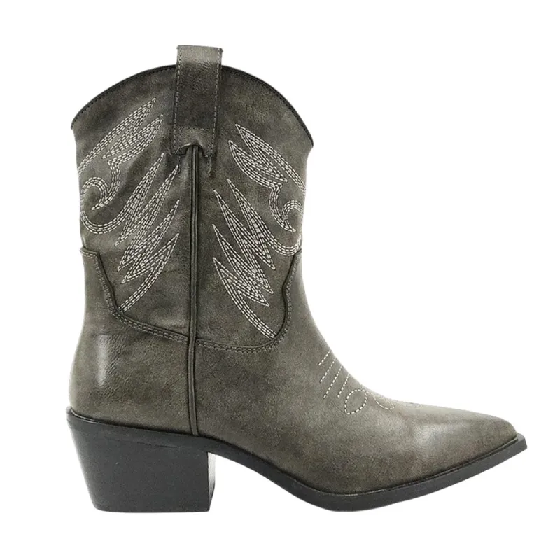 Zahara Embroidered Pointed Toe Cowboy Boots sold by Shoebacca