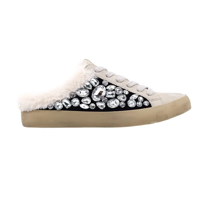 Portia Rhinestone Lace Up Mule Sneakers made by ShuShop