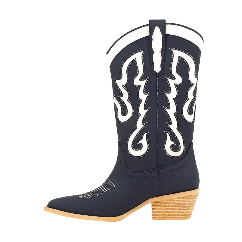 Yaya Embroiderd Pointed Toe Cowboy Boots sold by Shoebacca product image thumbnail 3