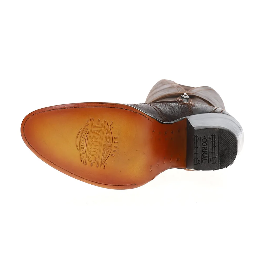 Harness and Lace Tall Round Toe Zippered Cowboy Boots sold by Shoebacca product image thumbnail 5