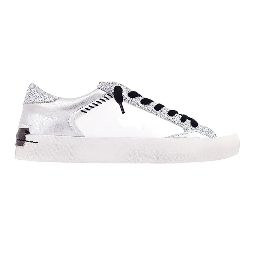 Ruby Metallic Glitter Lace Up Sneakers sold by Shoebacca