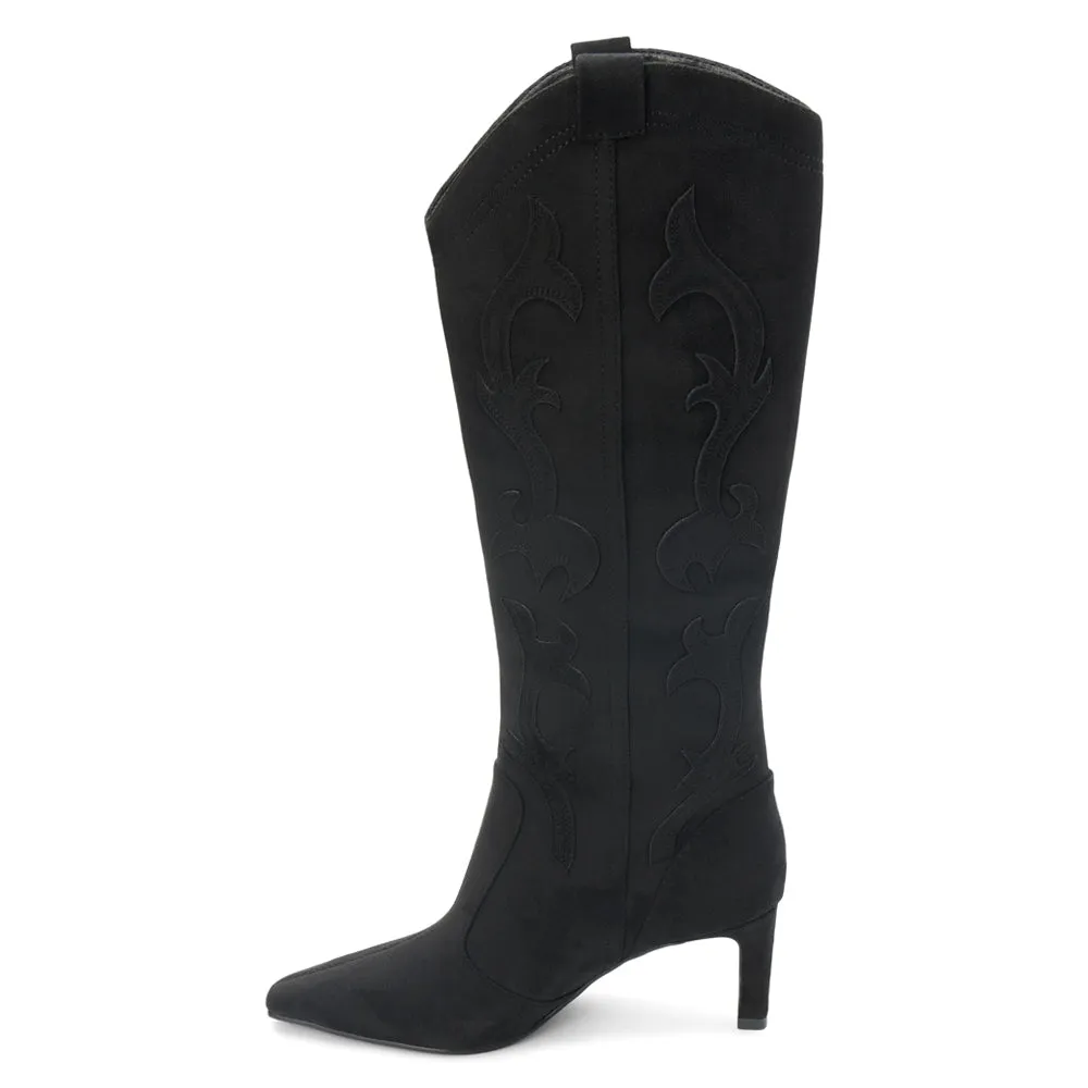 Abrams Embroidered Pointed Toe Pull On Cowboy Boots sold by Shoebacca product image thumbnail 3
