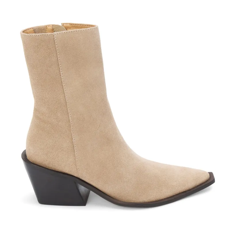 Cleo Pointed Toe Zippered Booties made by Shoebacca