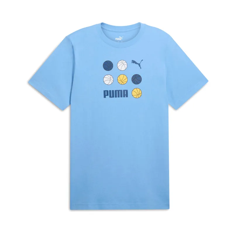 Basketball Graphic Crew Neck Short Sleeve T-Shirt sold by Shoebacca