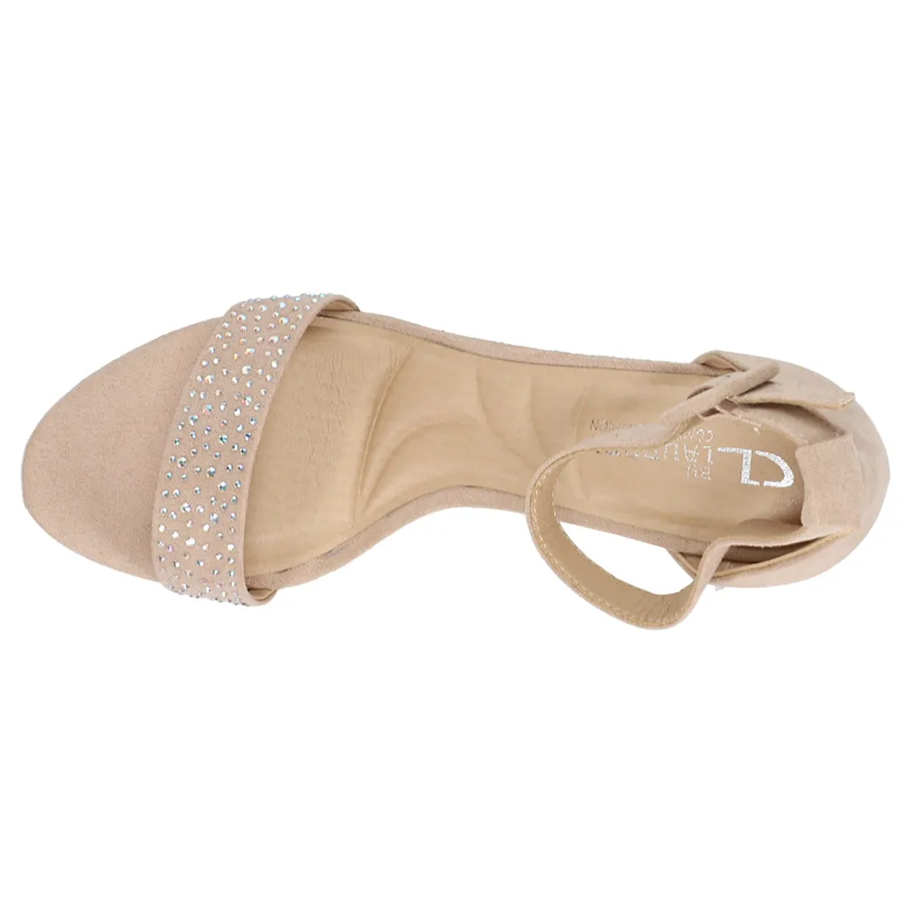 Jolly Rhinestone Block Heel Ankle Strap Sandals sold by Shoebacca product image thumbnail 4