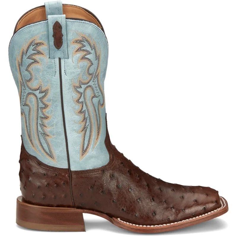 Castillo 11 Inch Full Quill Ostrich Square Toe Cowboy Boots sold by Shoebacca