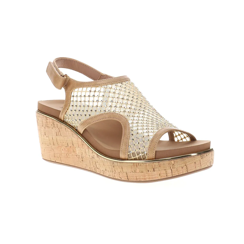 Carley Rhinestone Mesh Slingback Wedge Sandals sold by Shoebacca product image thumbnail 2