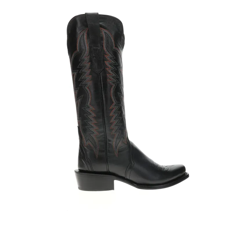 14 Inch Goat Embroidered Narrow Square Toe Pull On Cowboy Boots sold by Shoebacca