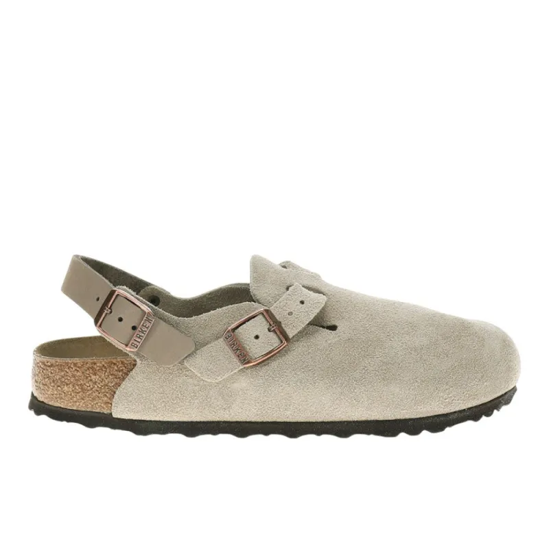 Tokio Suede Leather Footbed Clogs sold by Shoebacca