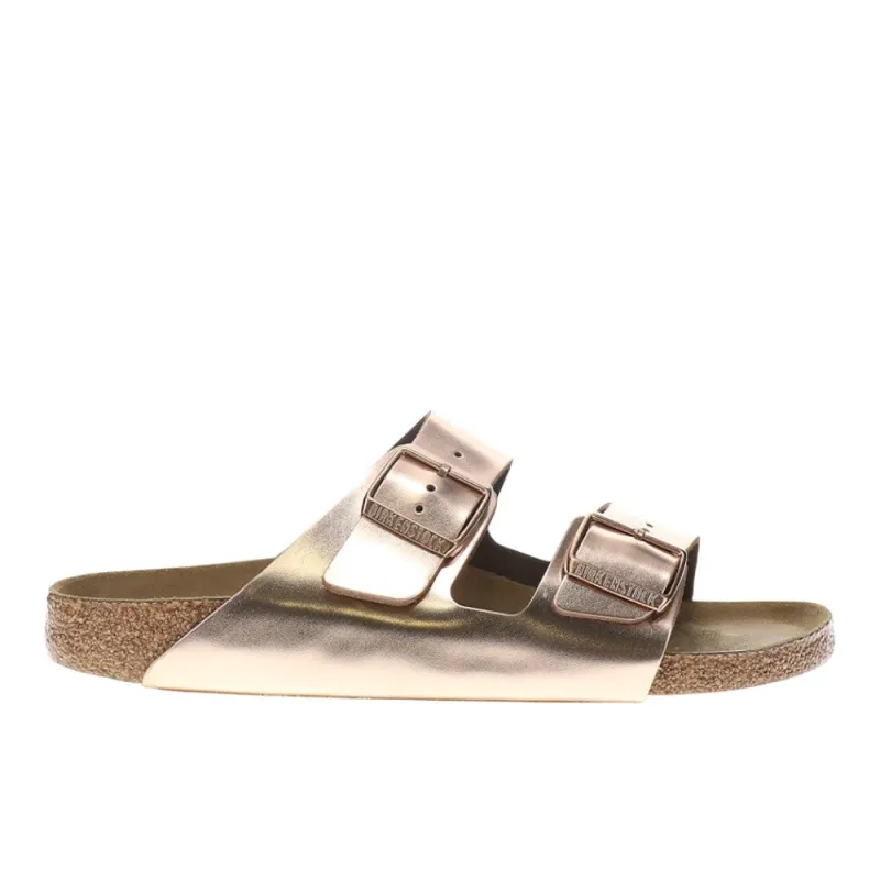 Arizona Soft Footbed Metallic Leather Sandals sold by Shoebacca