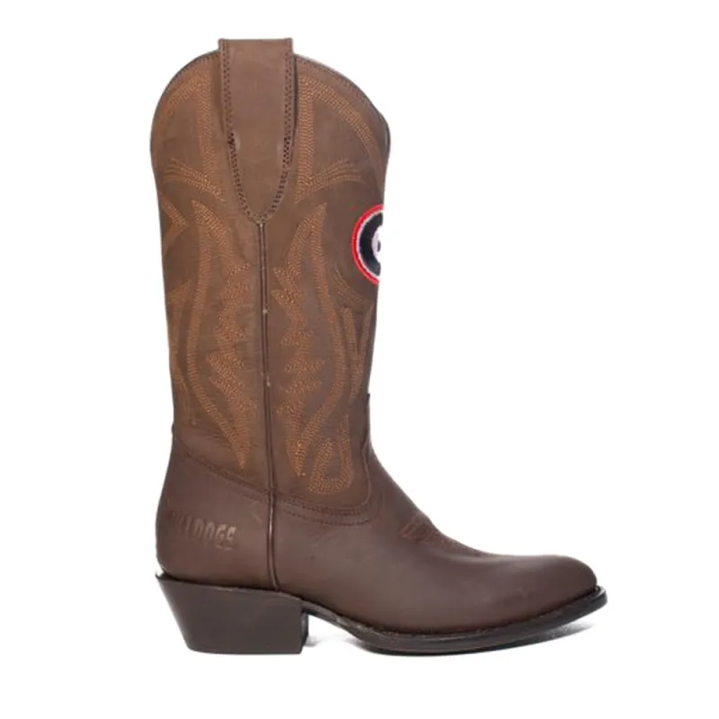 University of Georgia Embroidered Round Toe Cowboy Boots made by Shoebacca