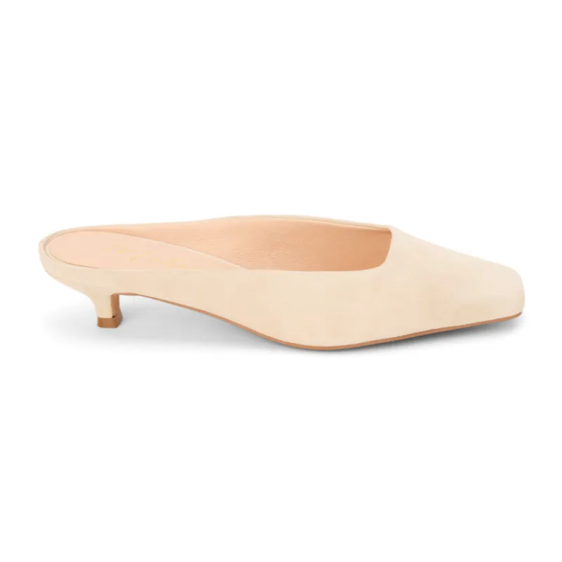 Classy Square Toe Kitten Heel Mules sold by Shoebacca