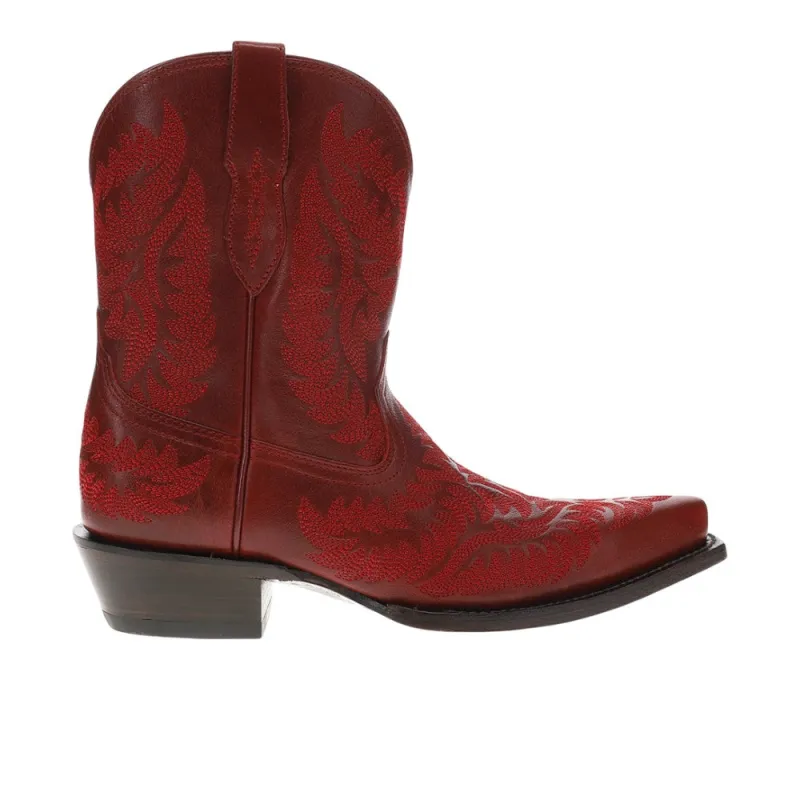 Cate Embroidered Snip Toe Zippered Cowboy Booties made by Ariat