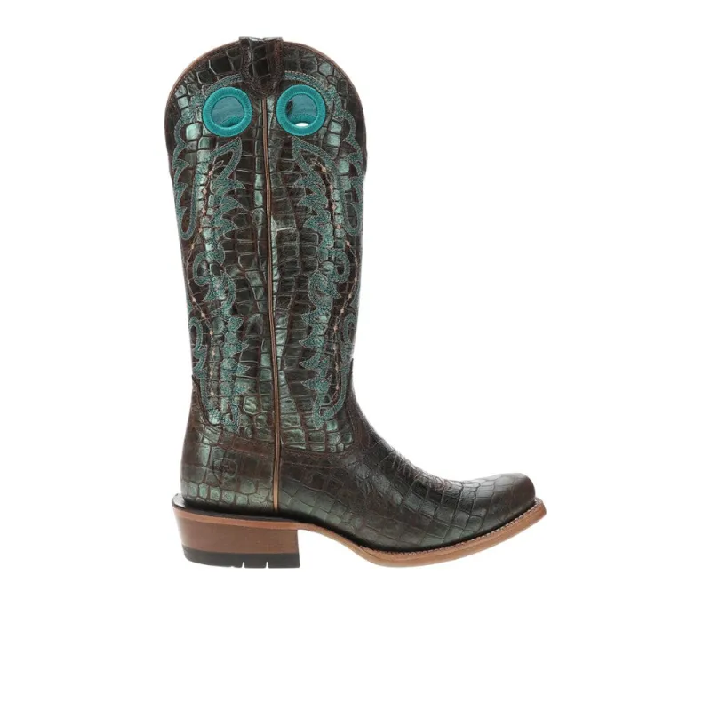 Futurity Boon Croc Snip Toe Pull On Cowboy Boots made by Ariat