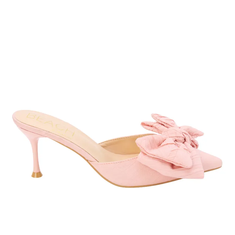 Goldie Pointed Toe Kitten Heel Mules made by Shoebacca