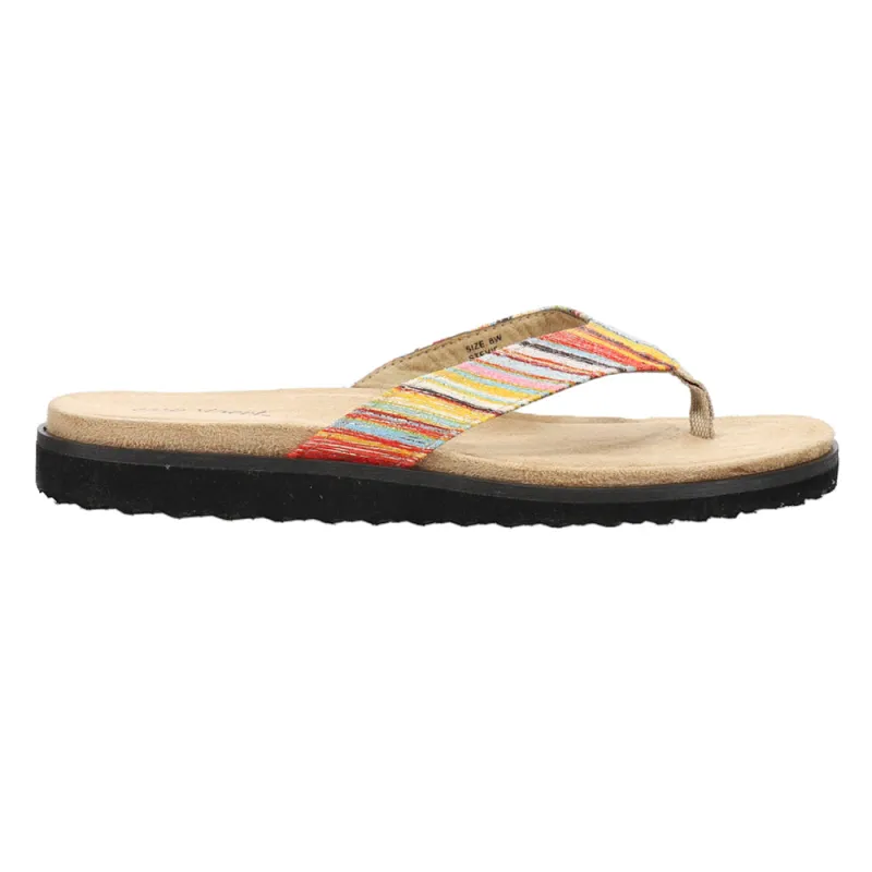 Stevie Striped Flip Flops made by easy street