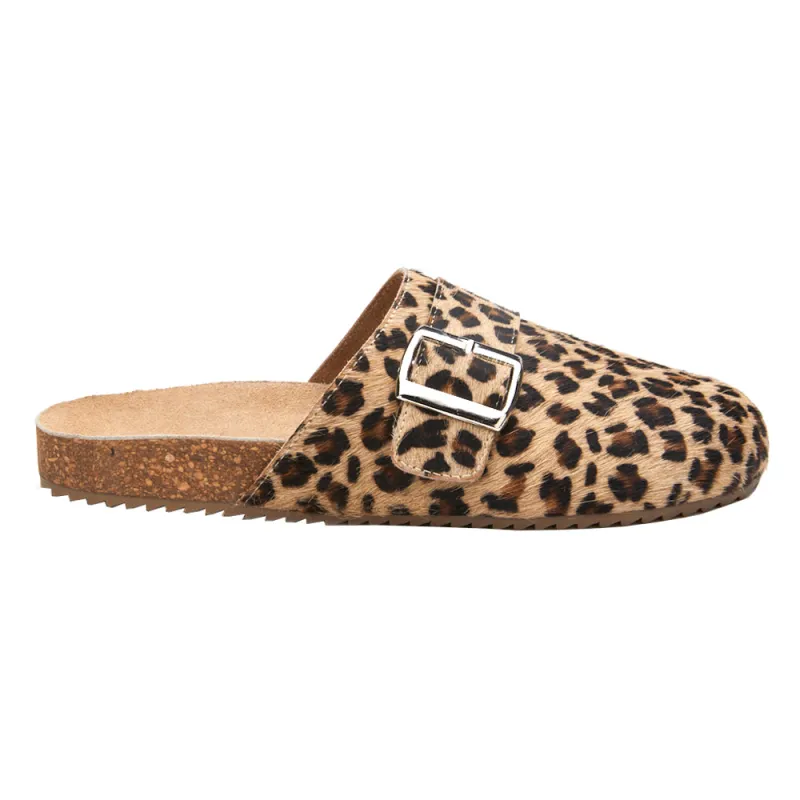 Zella Leopard Buckle Mules sold by Shoebacca