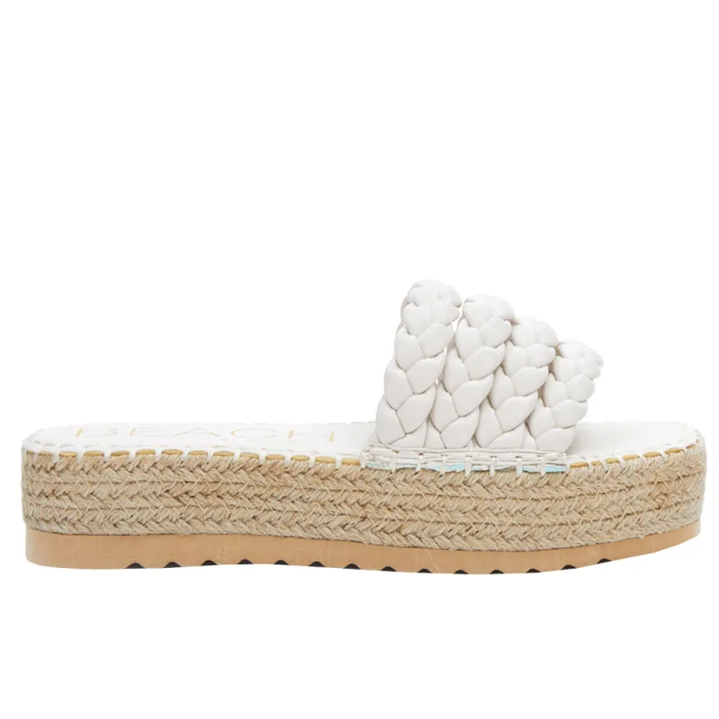 Pacific Braided Espadrille Platform Slide Sandals sold by Shoebacca