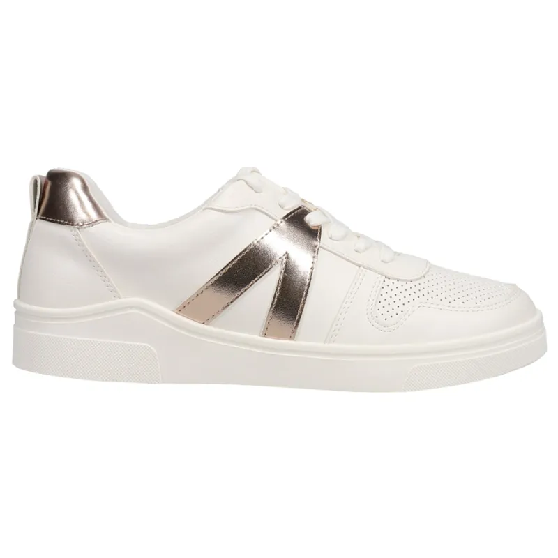 Alta Metallic Perforated Lace Up Sneakers sold by Shoebacca