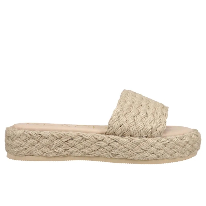 Caspia Espadrille Platform Slide Sandals sold by Shoebacca