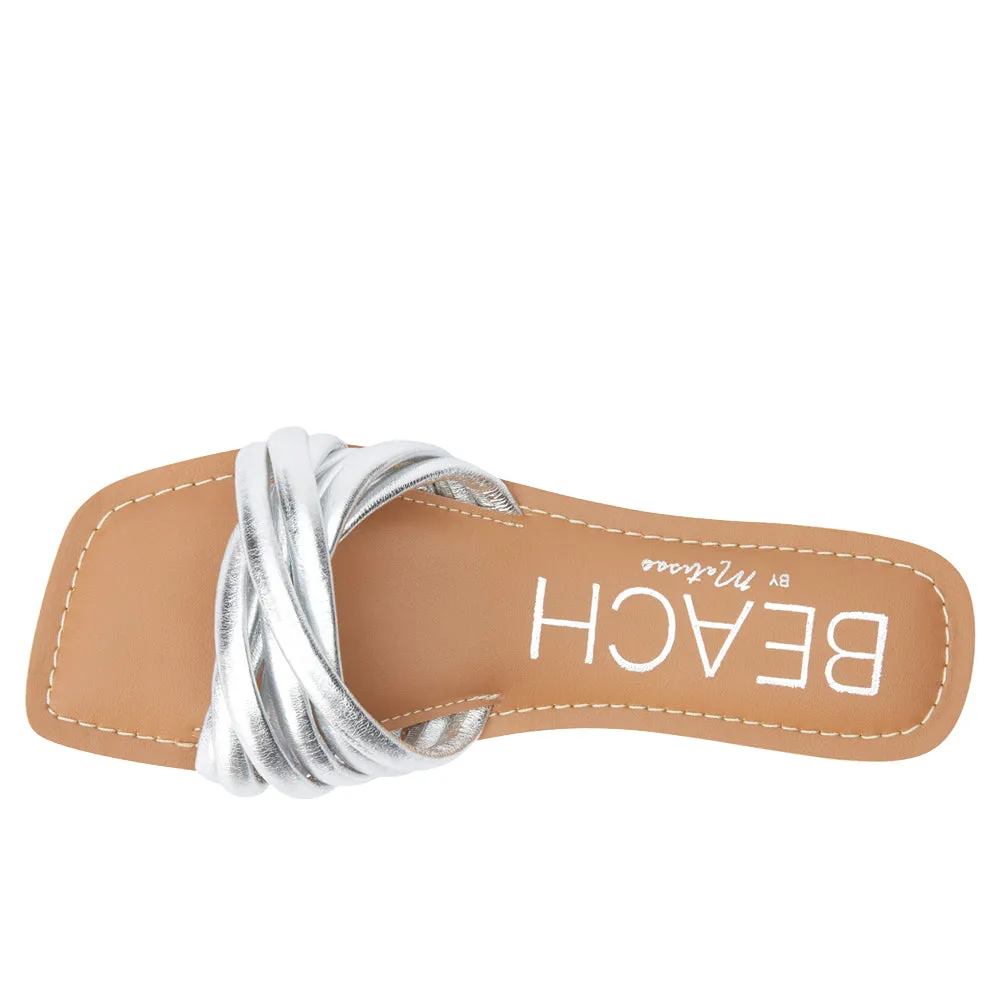 Gale Metallic Slide Sandals sold by Shoebacca product image thumbnail 4