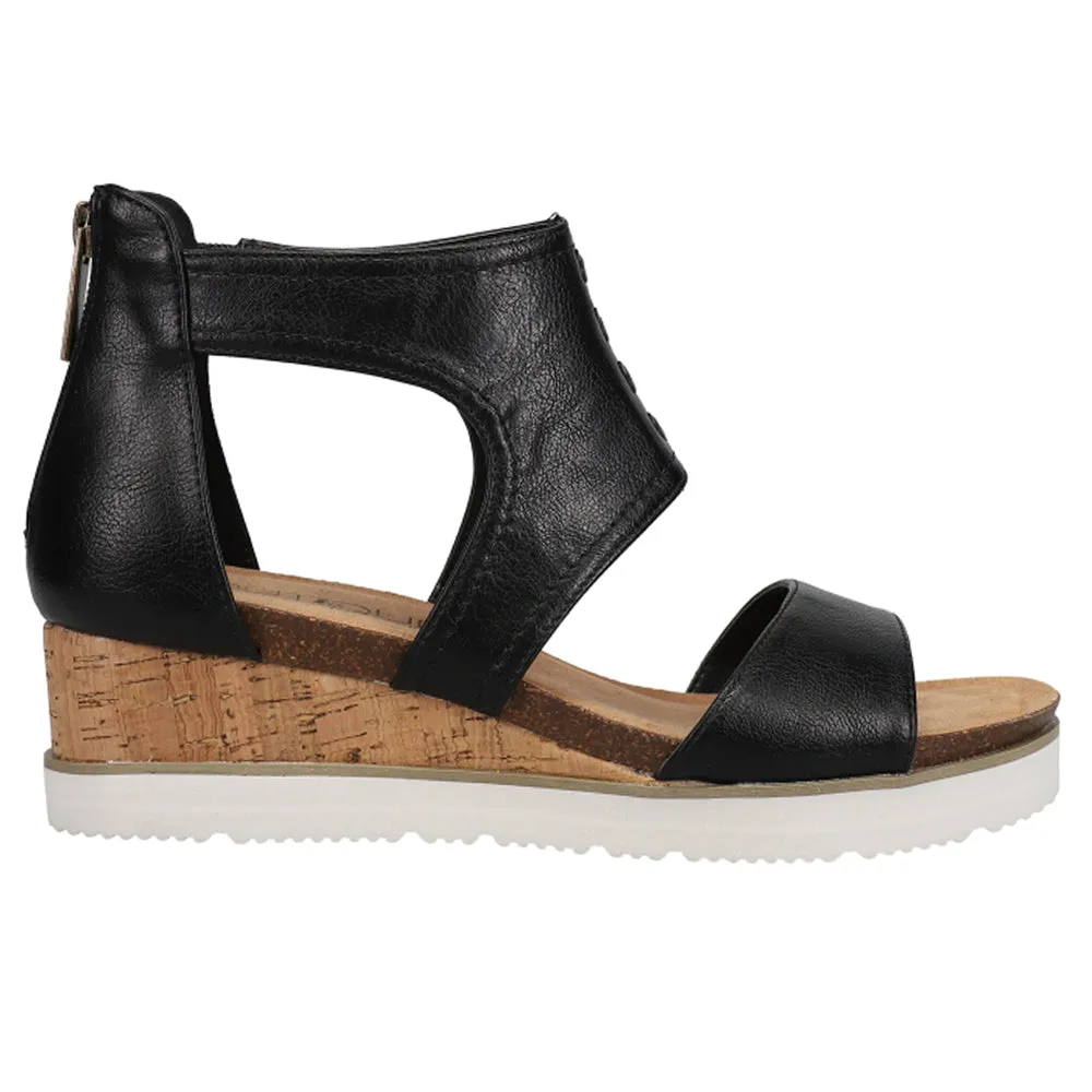 Sugar N Spice Strappy Wedge Sandals sold by Shoebacca